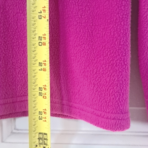 The North Face Hot Pink Fleece Quarter Zip Pullover Jacket Tall Activewear Cozy - Picture 10 of 10